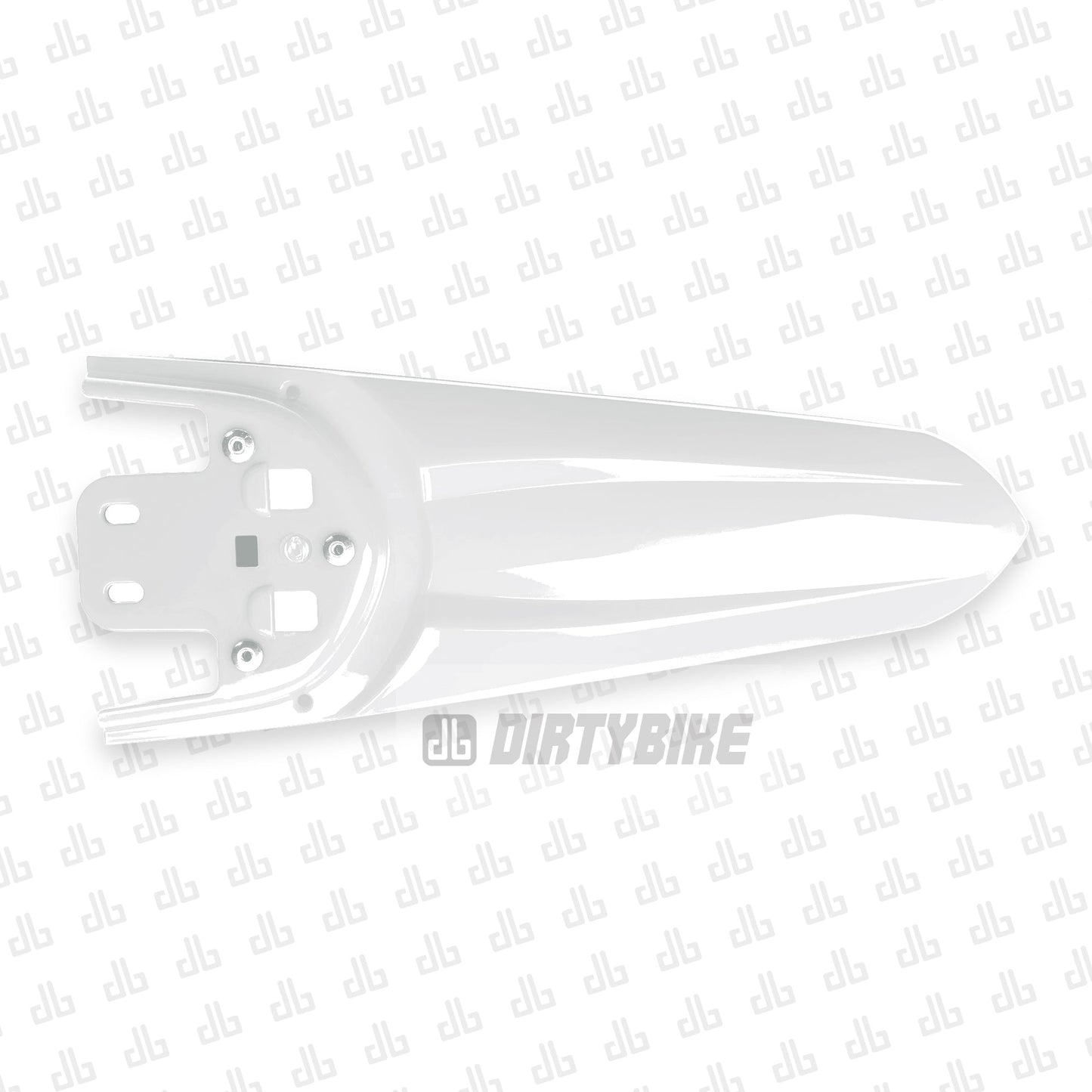 White rear fender for Surron Light Bee LBX, GEN2 model, by eDirtyBike, shown installed on the bike with a close-up view.