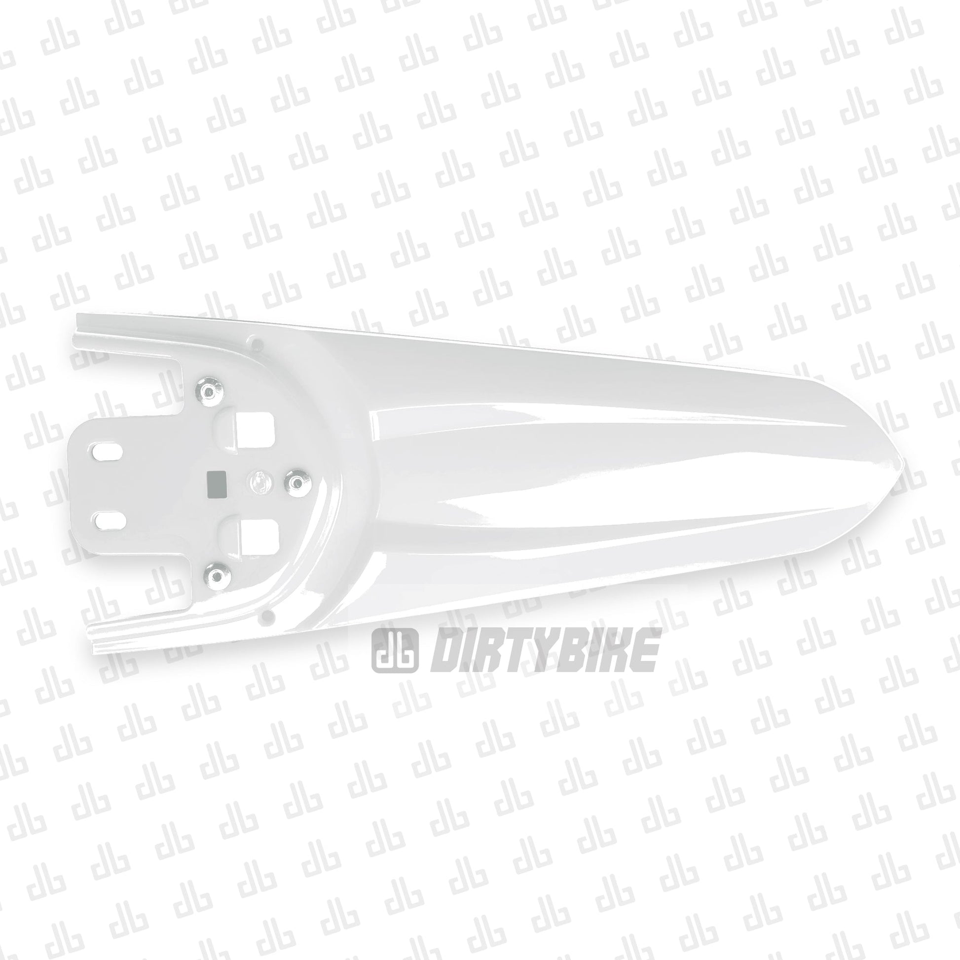 White rear fender for Surron Light Bee LBX, GEN2 model, by eDirtyBike, shown installed on the bike with a close-up view.