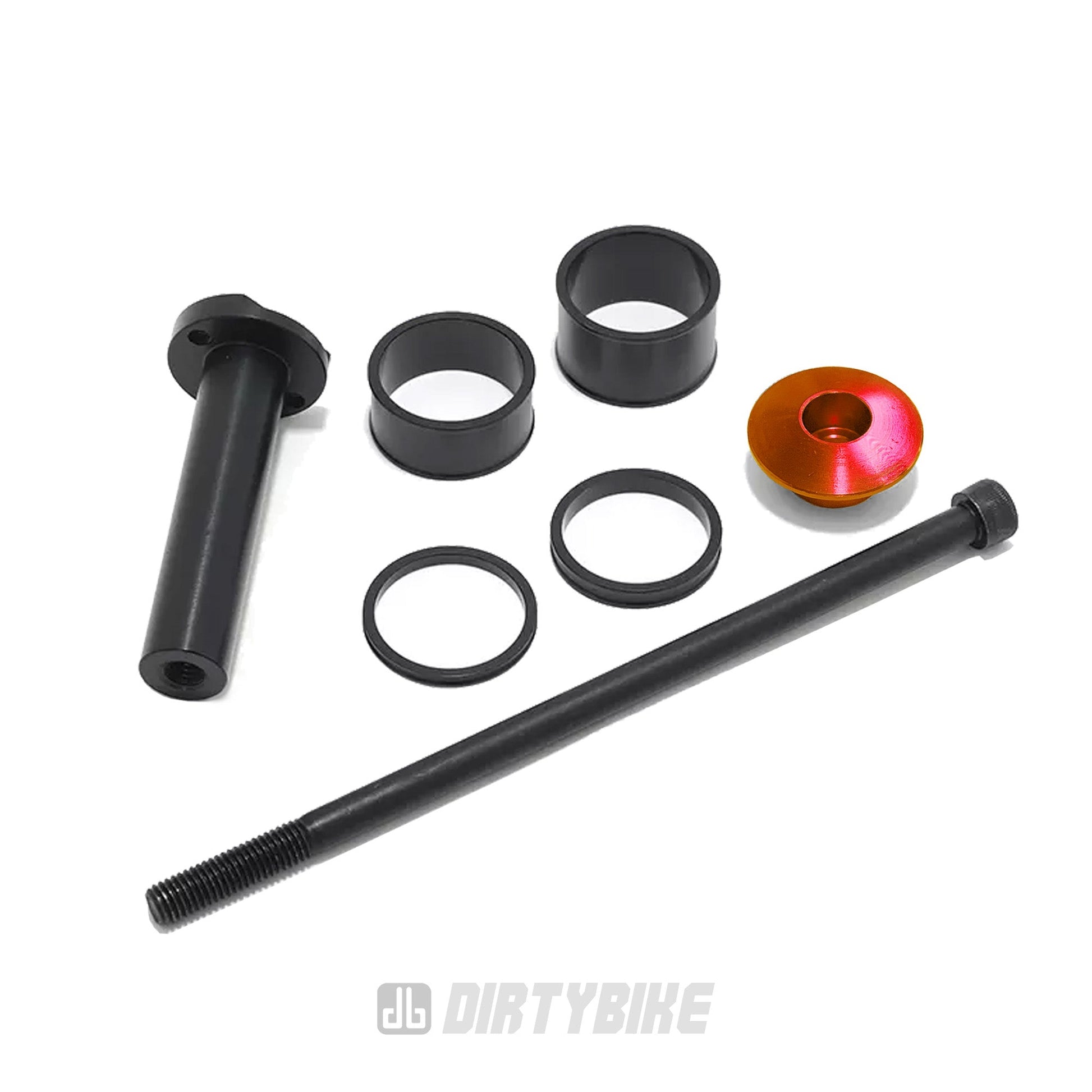 Red eDirtyBike steering stem lock for Surron LBX, Talaria Sting MX3/MX4, and E Ride Pro electric bikes, securing the handlebars.