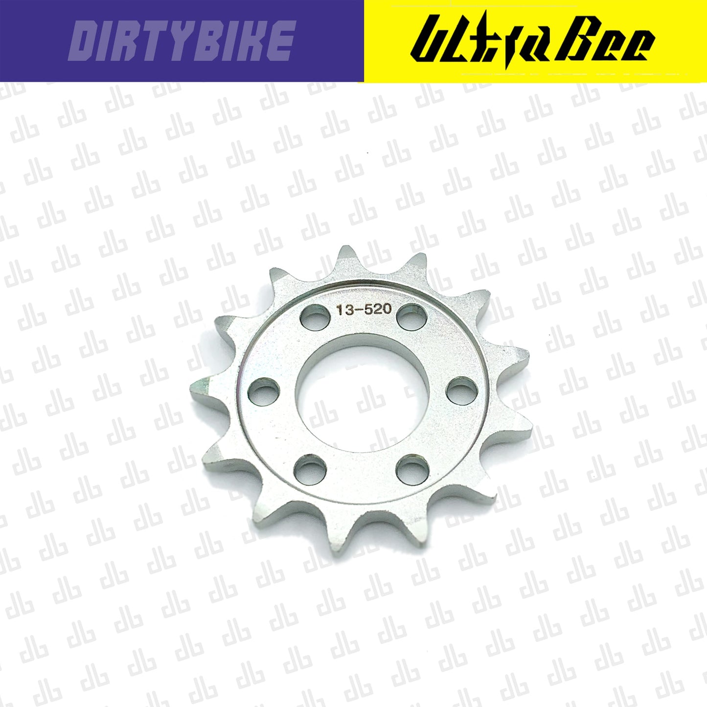 Steel front drive sprocket for Surron Ultra Bee electric bike, eDirtyBike final drive sprocket with durable metal construction.