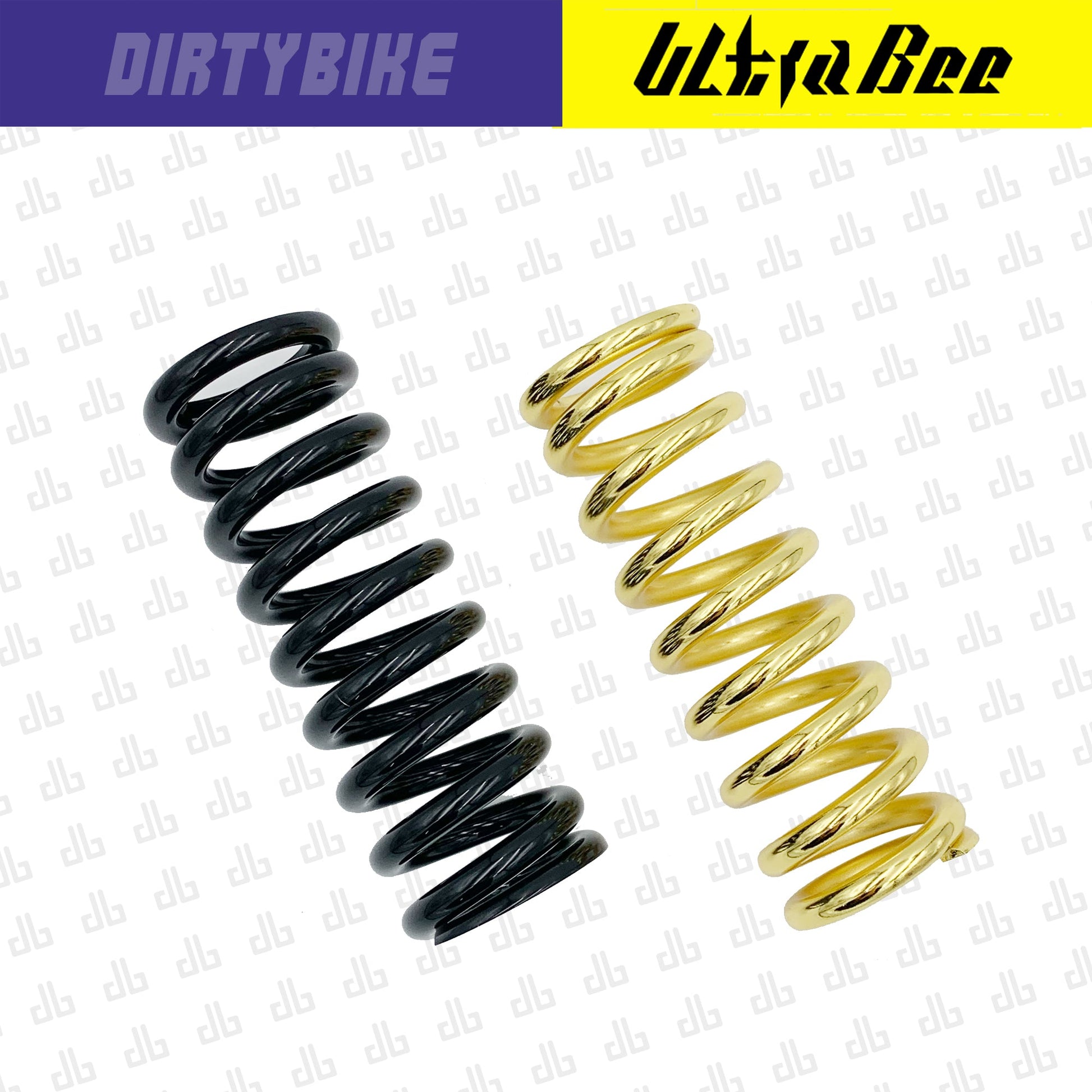 Rear shock spring for Surron Ultra Bee electric bike by eDirtyBike, showcasing a high-performance suspension component.