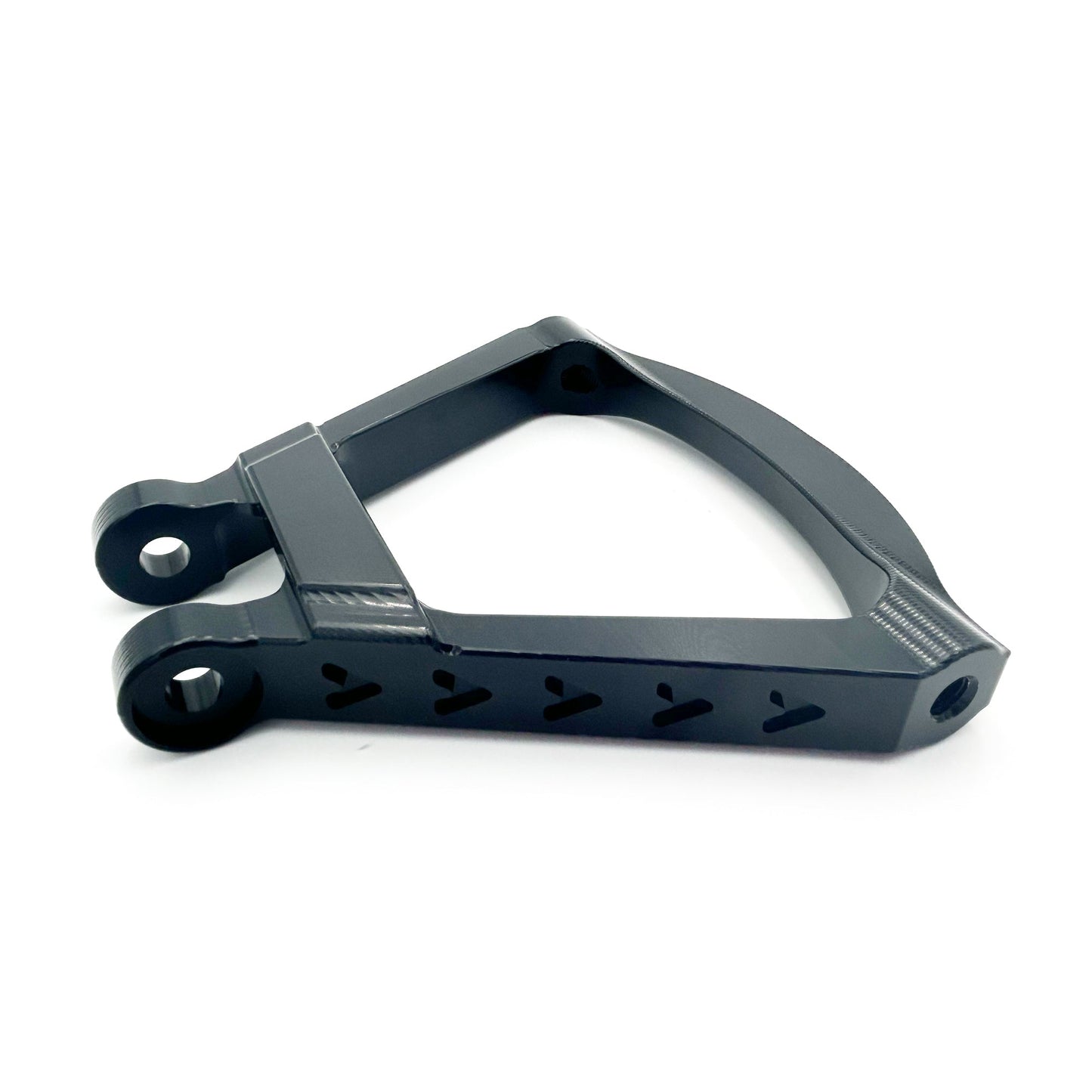 CNC aluminum suspension triangle for Surron Ultra Bee electric bike by eDirtyBike, black new design suspension component.