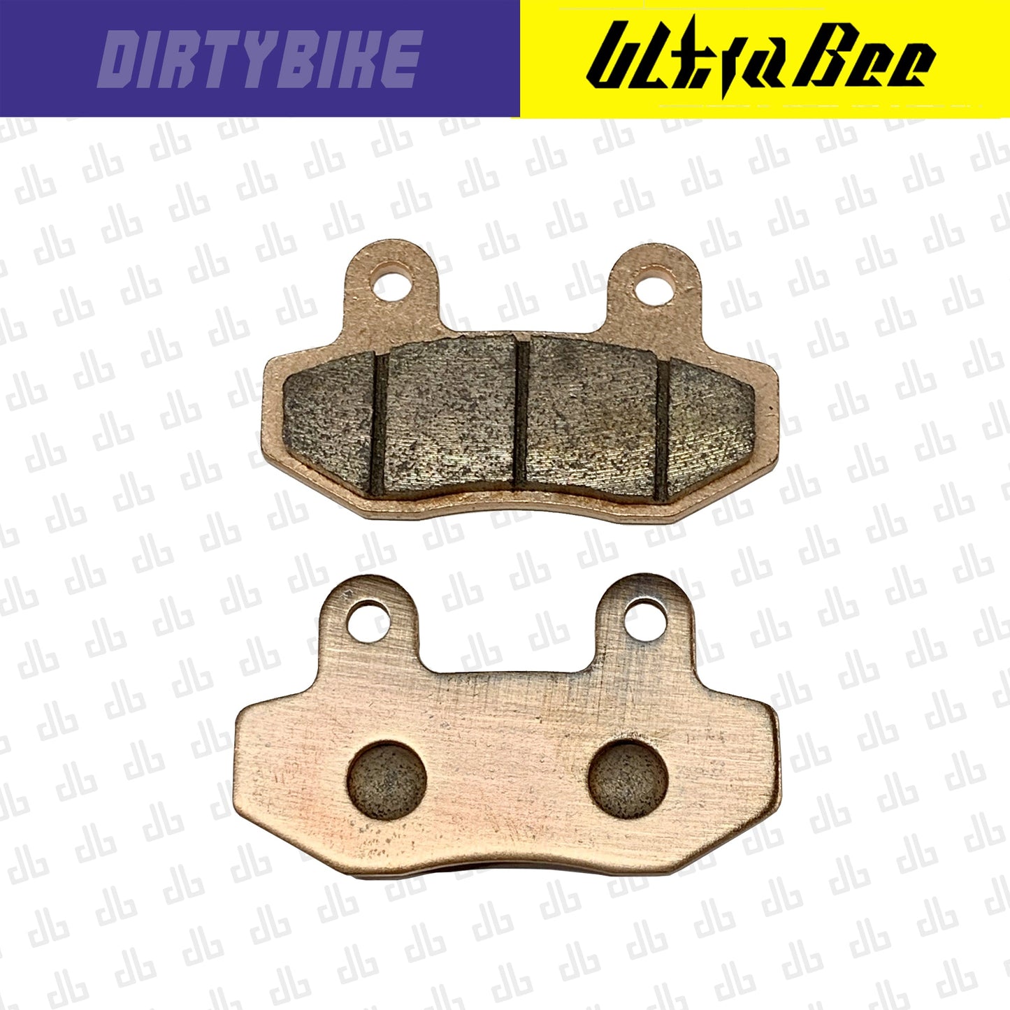 Surron Ultra Bee sintered brake pads by eDirtyBike, showing durable metal compound brake pads for electric dirt bikes.