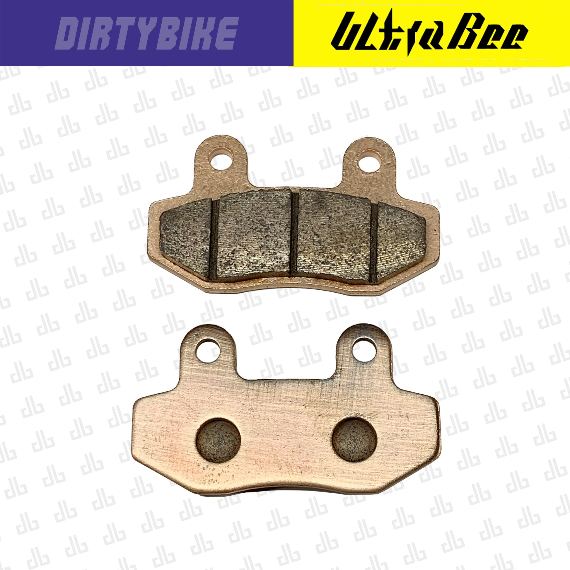 Surron Ultra Bee sintered brake pads by eDirtyBike, showing durable metal compound brake pads for electric dirt bikes.