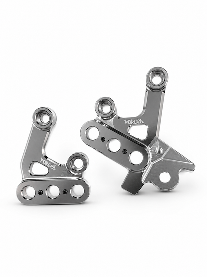 Chrome Silver Foot Peg Brackets for Sur-Ron Light Bee X & E-Ride Pro – Heavy Duty Upgrade