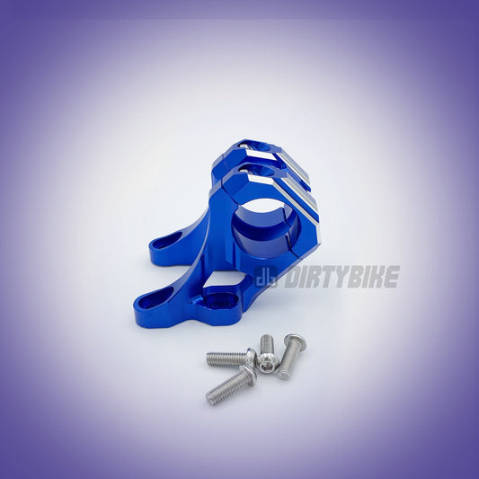 Blue Talaria Sting handlebar riser by eDirtyBike, designed for Surron LBX, Talaria, E Ride Pro, and Rawrr Mantis X electric bikes.
