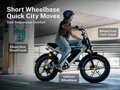 Heybike Titan Electric Bike | 750W Motor, Full Suspension, Up to 80 Miles