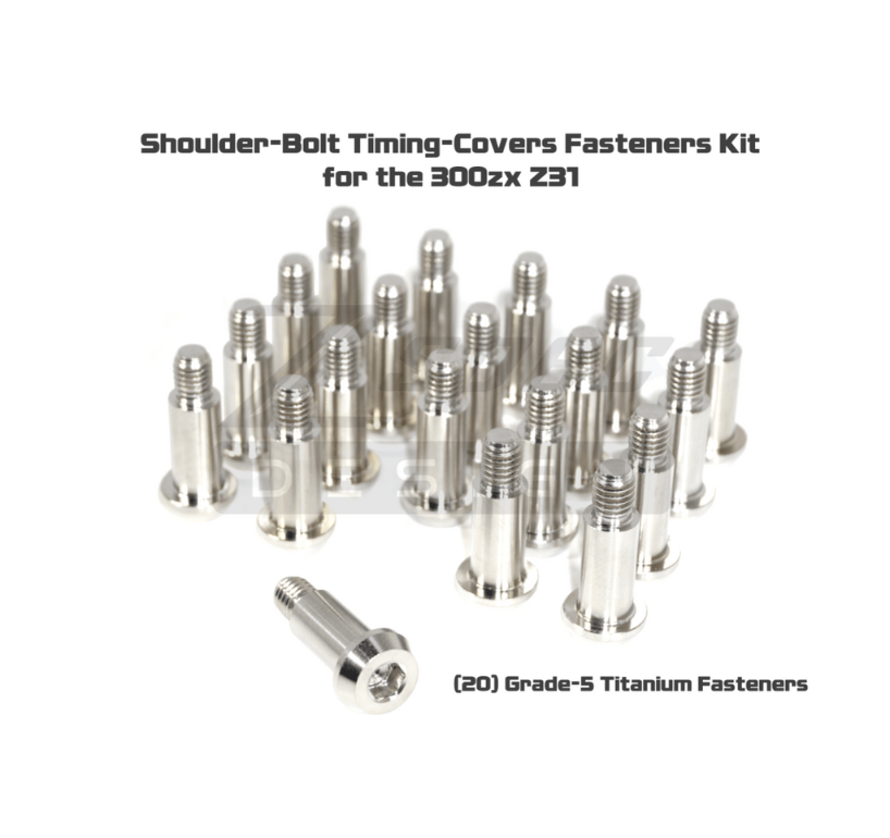 ZSPEC Shoulder-Bolt Timing Covers Fastener Kit for '84-89 Nissan 300zx Z31, Titanium - Howling Moto