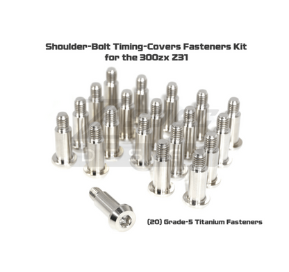 ZSPEC Shoulder-Bolt Timing Covers Fastener Kit for '84-89 Nissan 300zx Z31, Titanium - Howling Moto