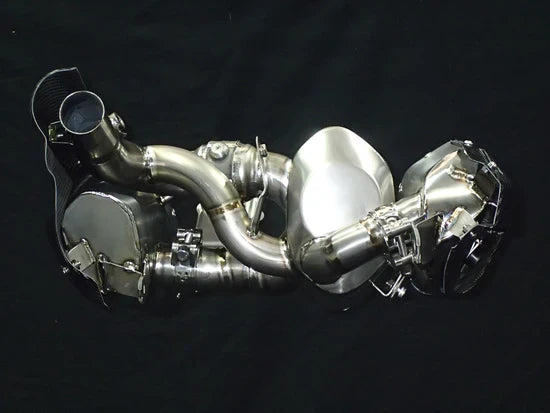 Triumph Rocket 3R & GT 2019-25 titanium bimodal stealth exhaust slip-ons by Bill's Exhausts, showing sleek muffler design.