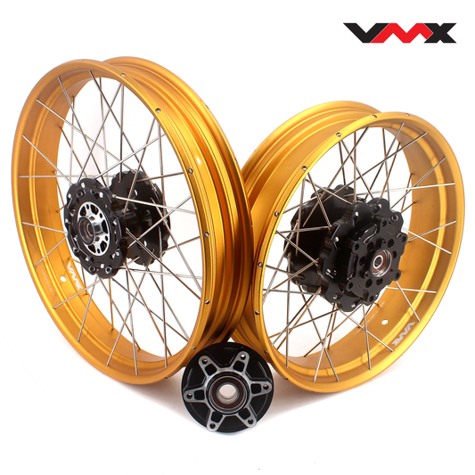 VMX 19inch / 17inch Spoked Tubeless Wheels Set For KTM390 Adventure 2020 2021 Gold Rim - Howling Moto