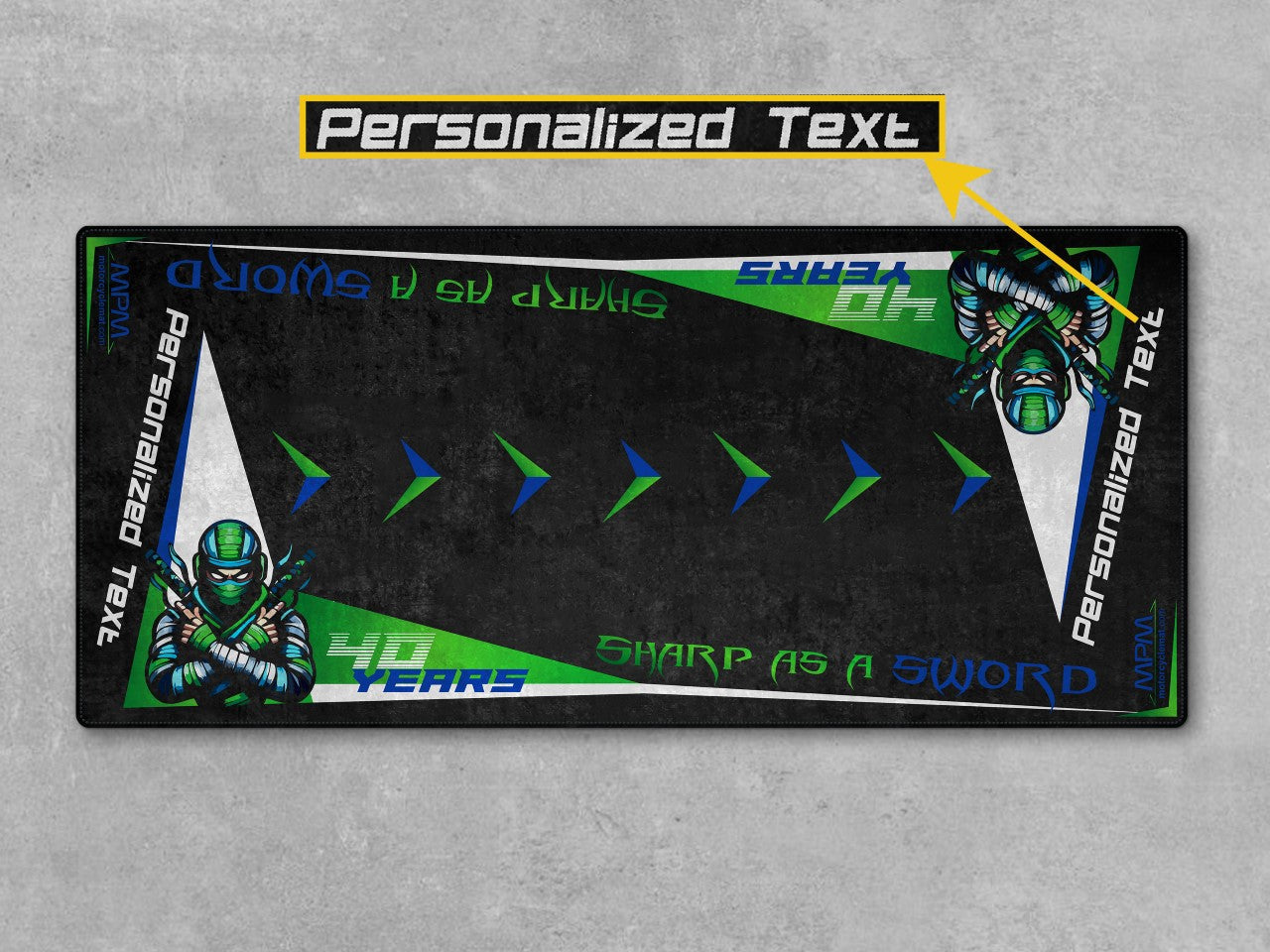 Motorcycle Mat for Kawasaki Ninja Motorcycle - U201 - Howling Moto