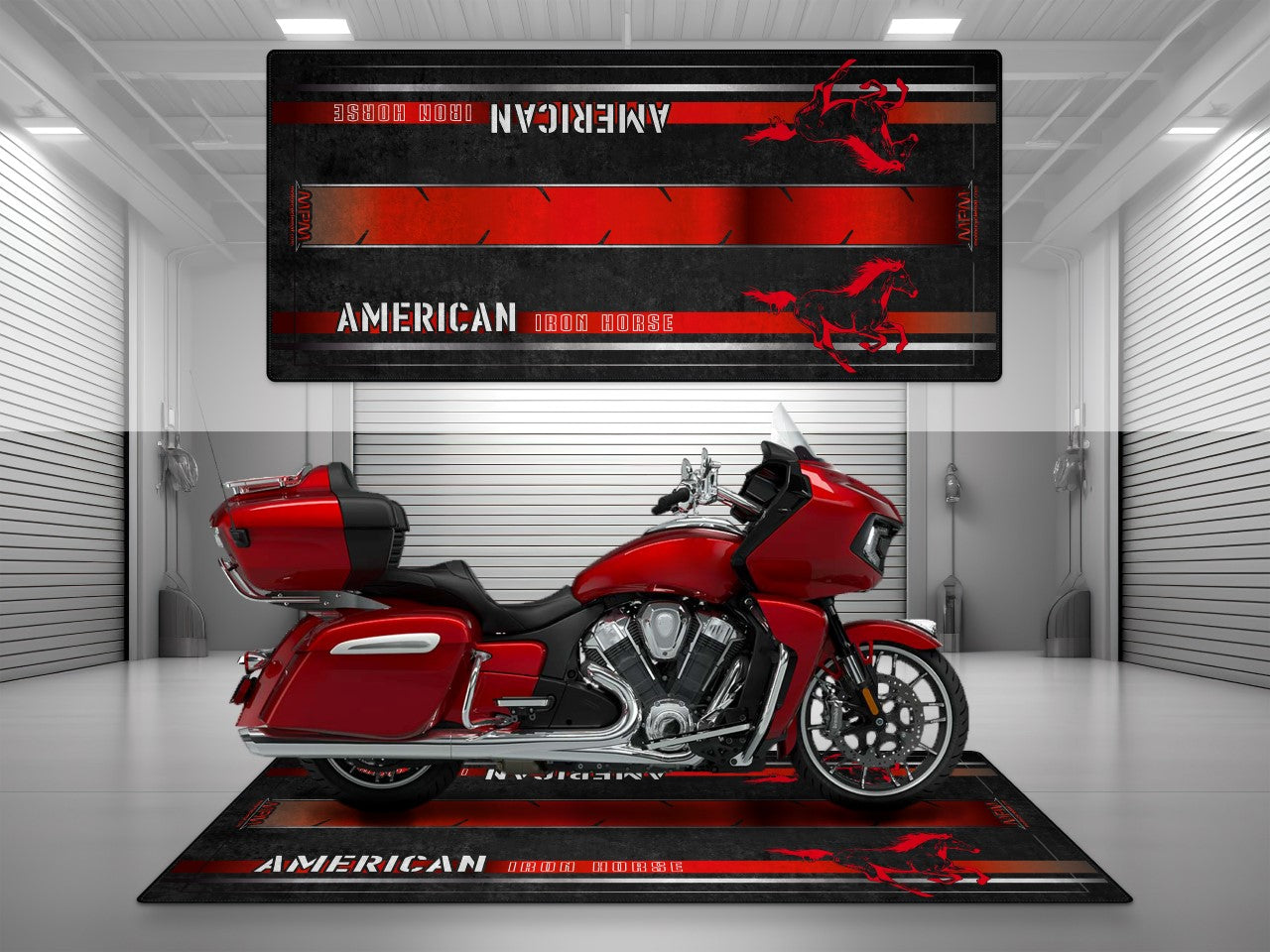 Motorcycle Mat for Indian Motorcycle - U301 - Howling Moto