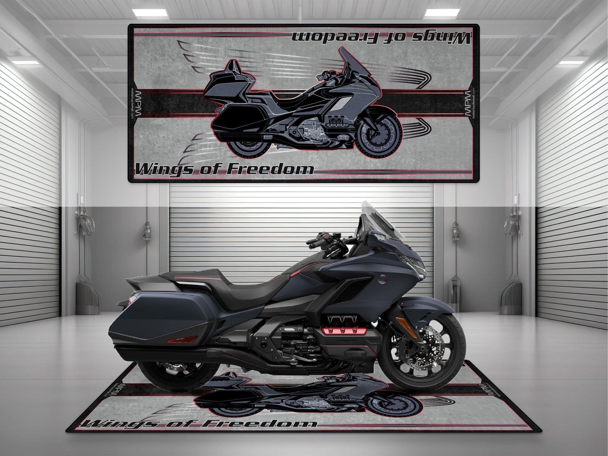 MPM Motorcycle Mat for Honda Goldwing - U901 - Howling Moto
