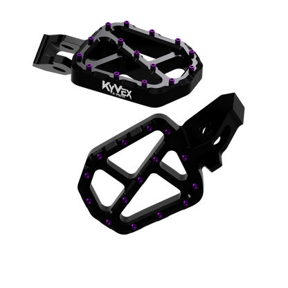 KyVex Billet Wide Foot Pegs - Ultra Bee Compatible