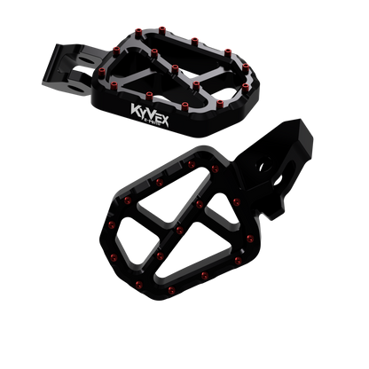KyVex Billet Wide Foot Pegs - Ultra Bee Compatible