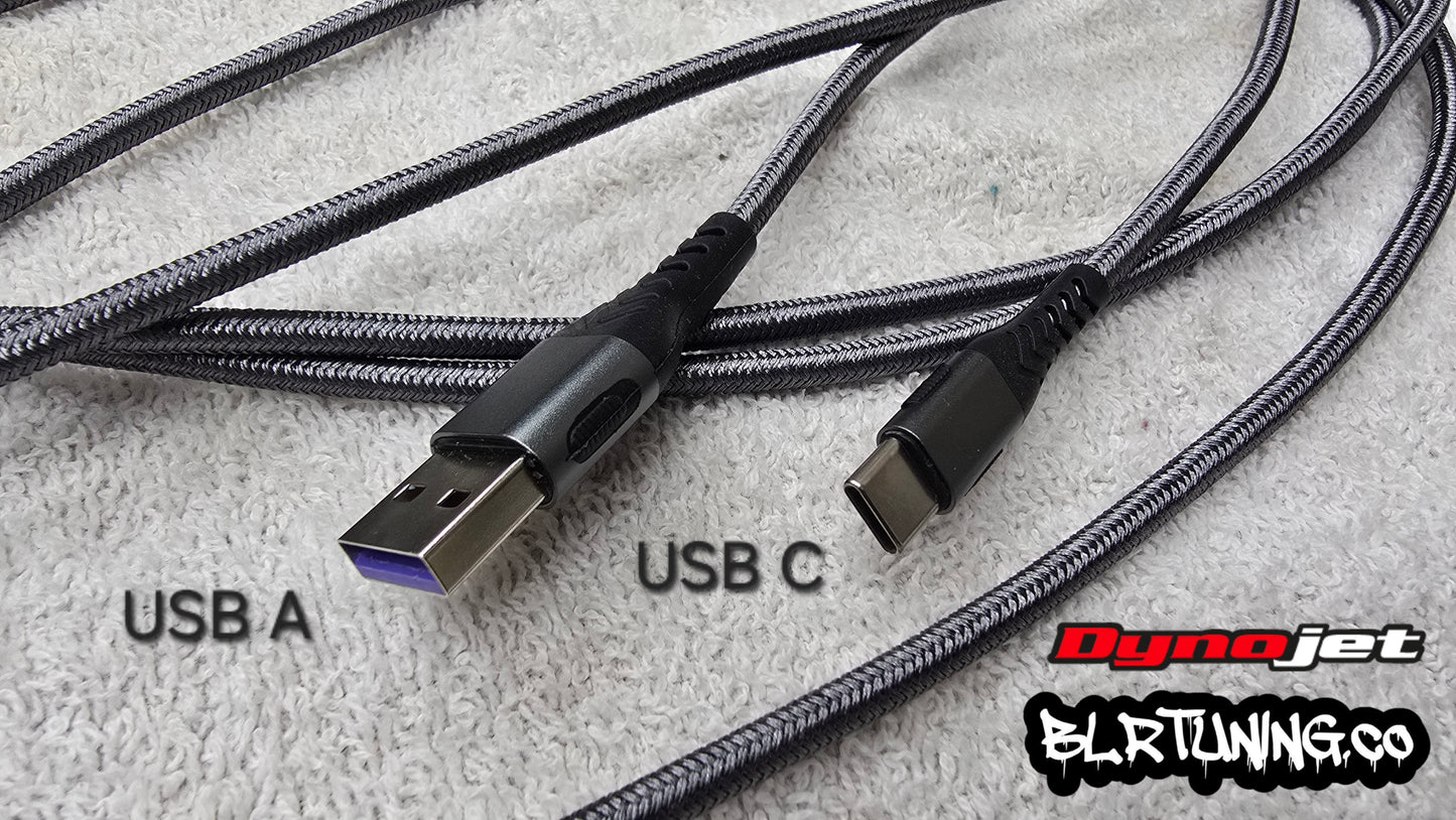 USB A TO USB C 10 FOOT REPLACEMENT CABLE FOR DYNOJET POWER COMMANDER DELTA AND GEN 2 MODULAR PC6 DEVICES