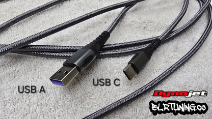 USB A TO USB C 10 FOOT REPLACEMENT CABLE FOR DYNOJET POWER COMMANDER DELTA AND GEN 2 MODULAR PC6 DEVICES