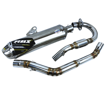 XR150L Full Stainless Exhaust System V3 POLISHED - Howling Moto