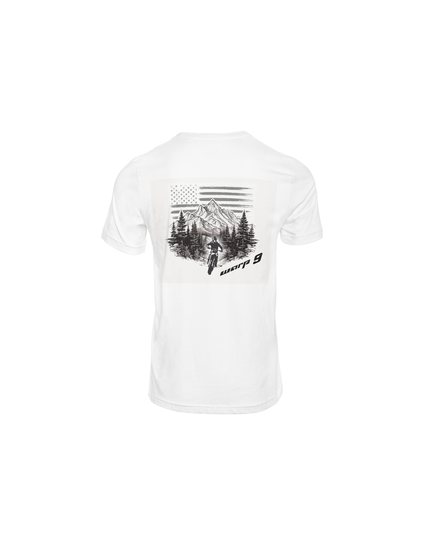 WarpWear Mountain Shirt, stylish outdoor apparel by Warp9Racing, featuring a rugged mountain design on breathable fabric