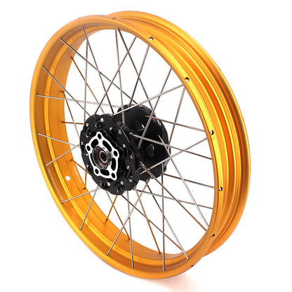 VMX 2.5*19 & 4.25*17 Tubeless Wheels Set Fit For Honda CB500X 2019-2021 Black Hub Gold Rim - Howling Moto