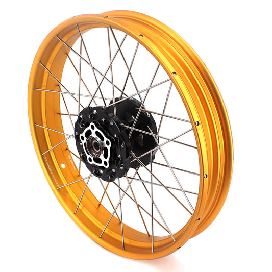 VMX 2.5*19 & 4.25*17 Tubeless Wheels Set Fit For Honda CB500X 2019-2021 Black Hub Gold Rim - Howling Moto