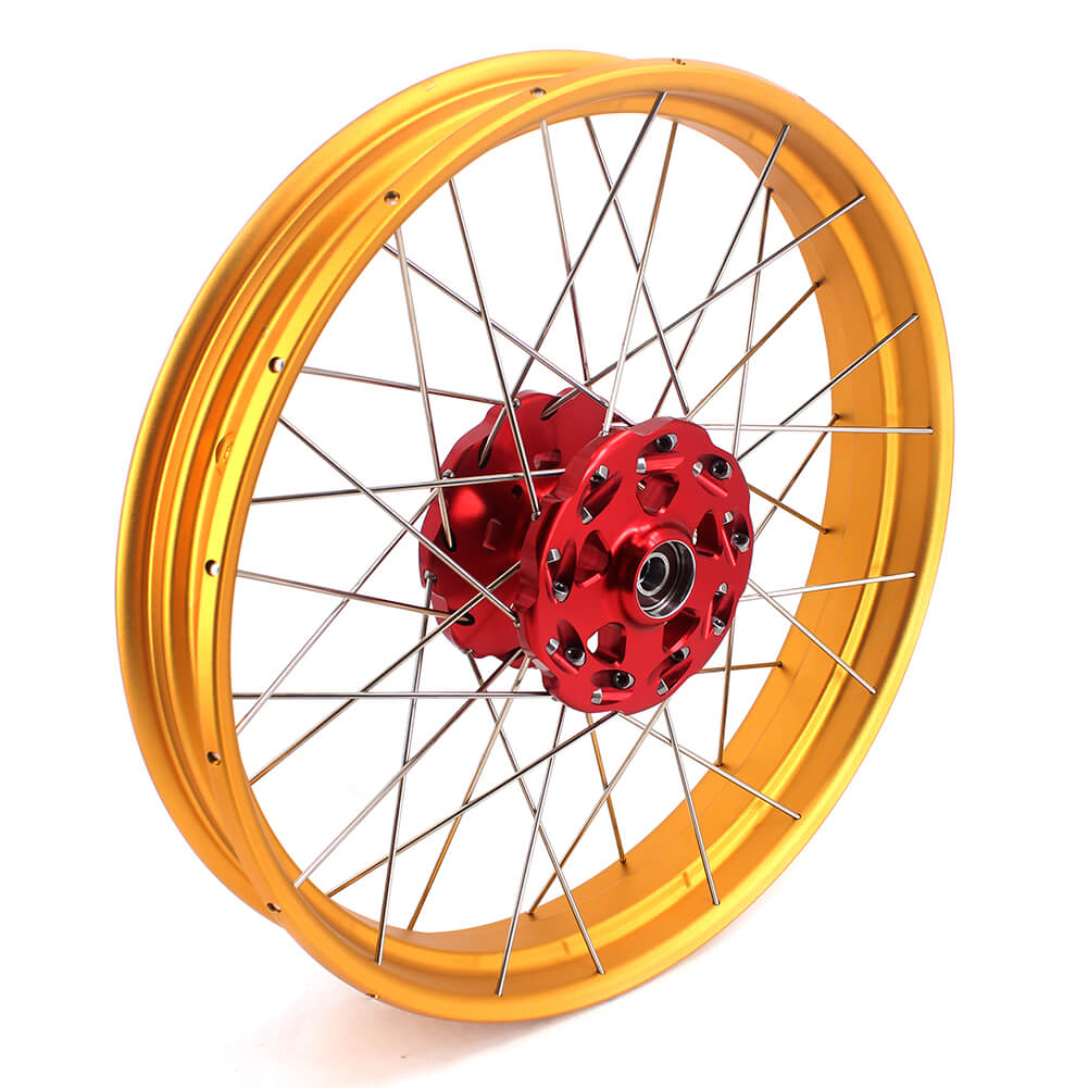 VMX 19 & 17 Tubeless Wheels Gold Rims Fit For Honda CB500X 2019-2021 Red&Gold - Howling Moto