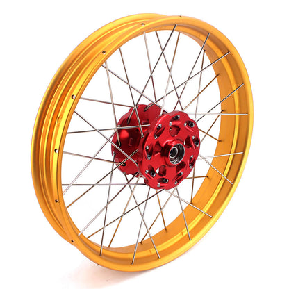 VMX 19 & 17 Tubeless Wheels Gold Rims Fit For Honda CB500X 2019-2021 Red&Gold - Howling Moto