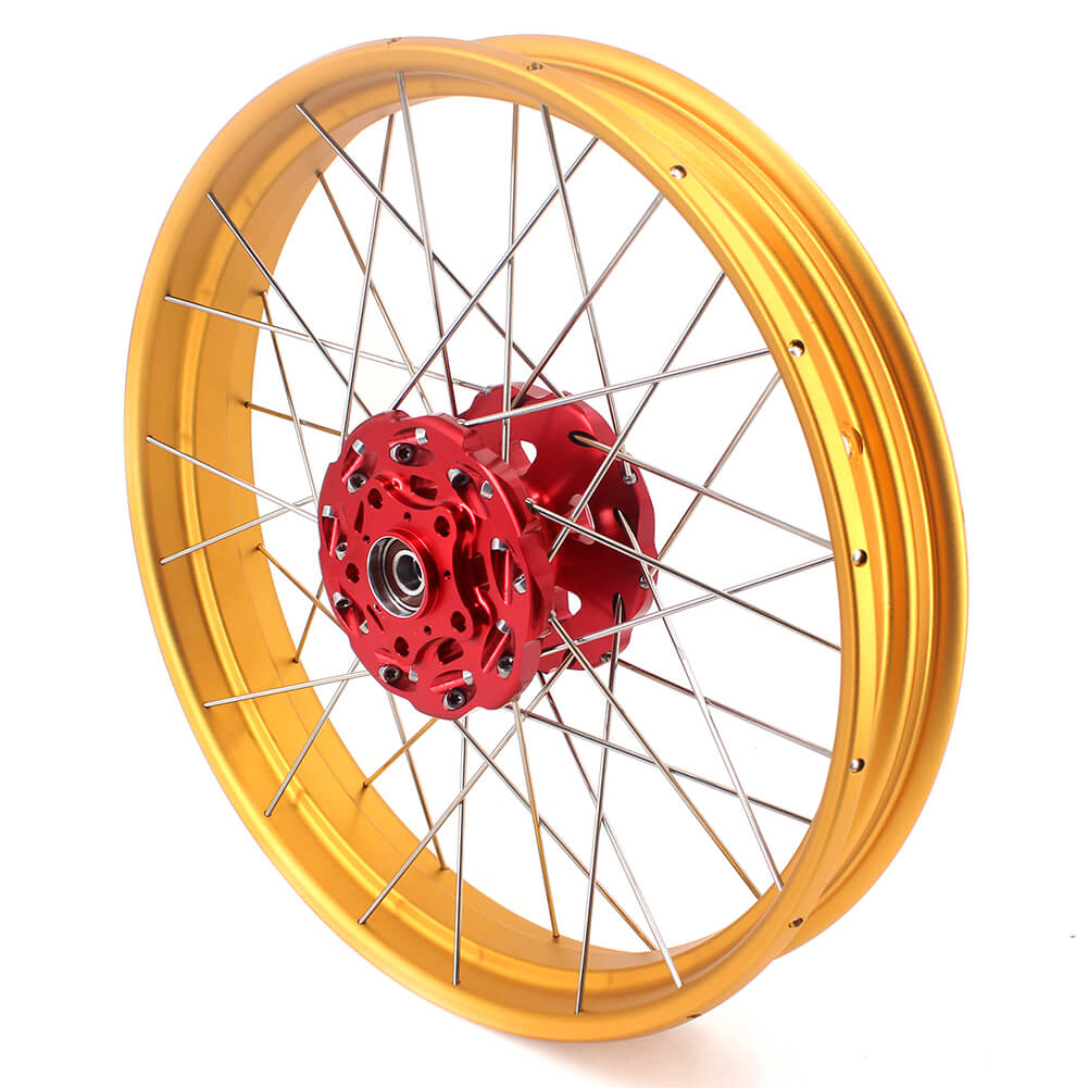 VMX 19 & 17 Tubeless Wheels Gold Rims Fit For Honda CB500X 2019-2021 Red&Gold - Howling Moto