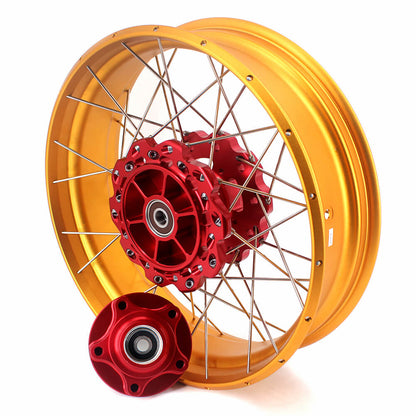 VMX 19 & 17 Tubeless Wheels Gold Rims Fit For Honda CB500X 2019-2021 Red&Gold - Howling Moto