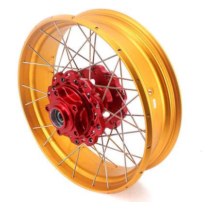 VMX 19 & 17 Tubeless Wheels Gold Rims Fit For Honda CB500X 2019-2021 Red&Gold - Howling Moto