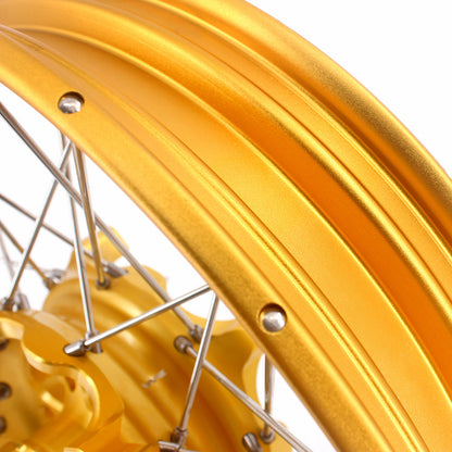 VMX 19inch & 17inch Tubeless Spoked Wheels For BMW R1200GS 2013-2020 R1250GS 2019-2023 Gold Hub & Rim - Howling Moto