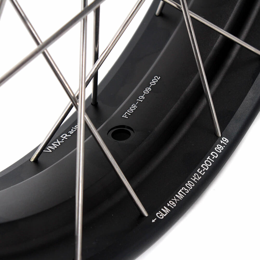 VMX 19 Inch / 17 Inch Tubeless Wheels Fit For BMW F700GS 2012-2018 Black Hubs - Howling Moto