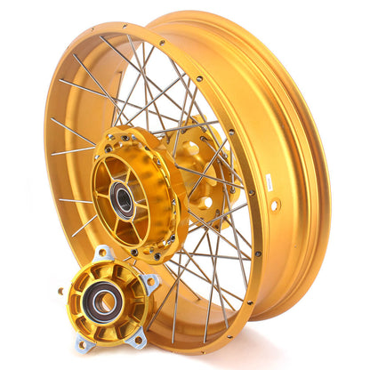 VMX 19 17 Inch CUSH Drive For BMW F750GS 2019-2024 Tubeless Alloy Spoke Wheels Gold Hub - Howling Moto