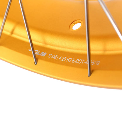 VMX 19 17 Inch CUSH Drive For BMW F750GS 2019-2024 Tubeless Alloy Spoke Wheels Gold Hub - Howling Moto