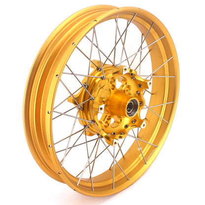VMX 19 17 Inch CUSH Drive For BMW F750GS 2019-2024 Tubeless Alloy Spoke Wheels Gold Hub - Howling Moto