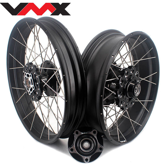 VMX 2.5*19 & 4.25*17 Tubeless Wheels Set Fit For Honda CB500X 2019-2021 Black Hub & Rim - Howling Moto