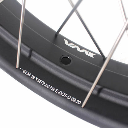 VMX 2.5*19 & 4.25*17 Tubeless Wheels Set Fit For Honda CB500X 2019-2021 Black Hub & Rim - Howling Moto