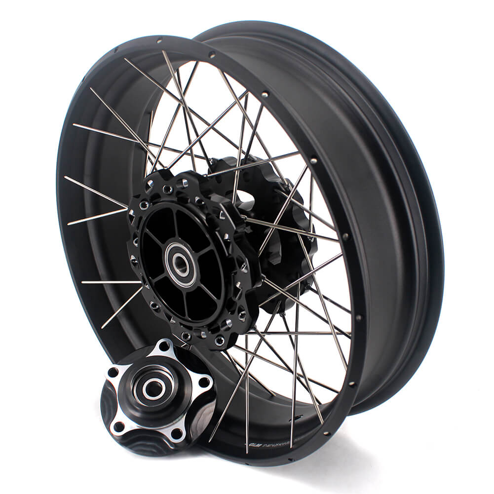 VMX 2.5*19 & 4.25*17 Tubeless Wheels Set Fit For Honda CB500X 2019-2021 Black Hub & Rim - Howling Moto