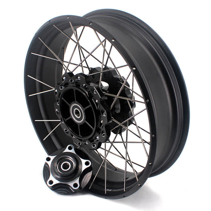 VMX 2.5*19 & 4.25*17 Tubeless Wheels Set Fit For Honda CB500X 2019-2021 Black Hub & Rim - Howling Moto