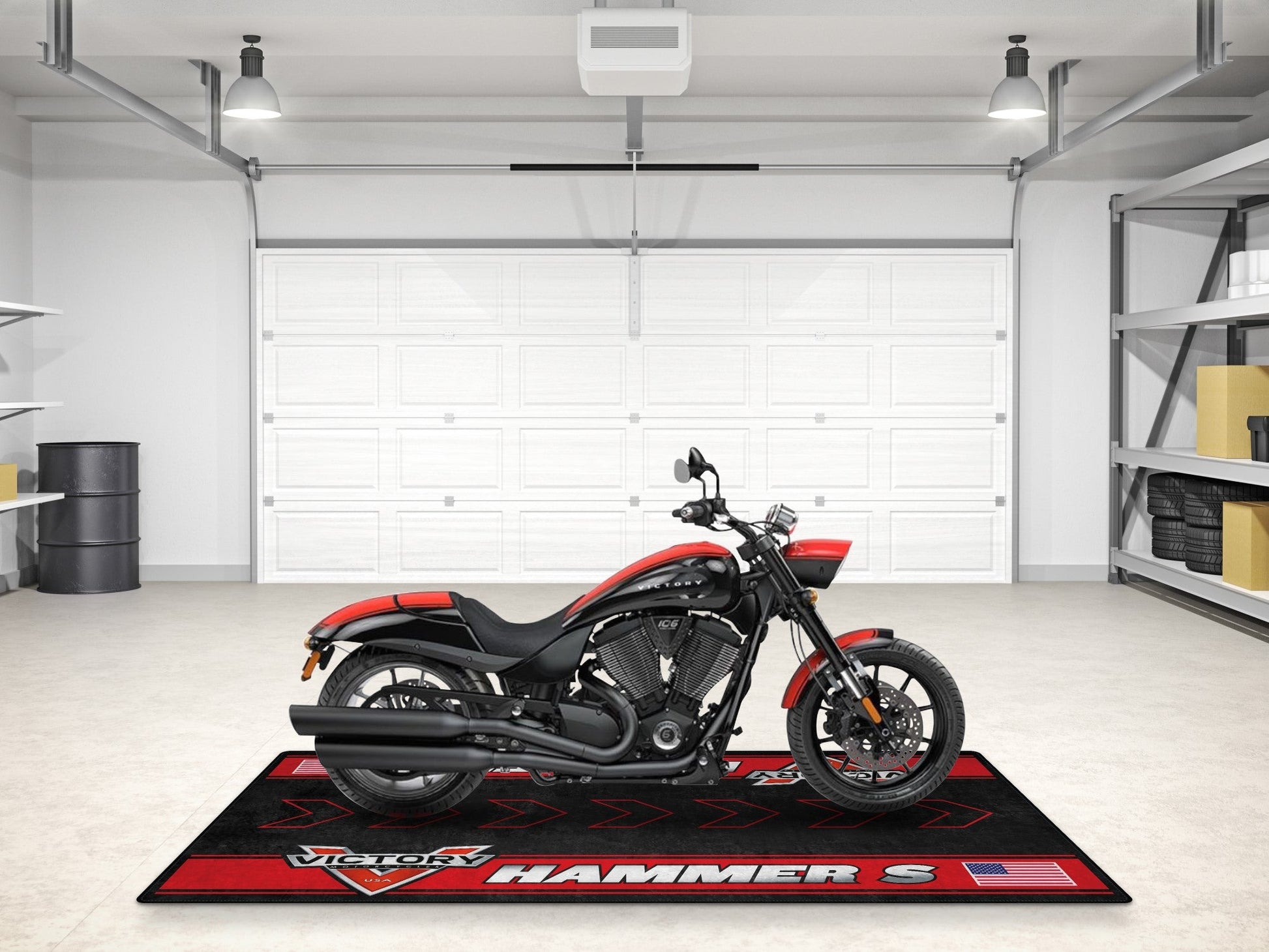 Designed Pit Mat for Victory Hummer S Motorcycle - MM7311 - Howling Moto