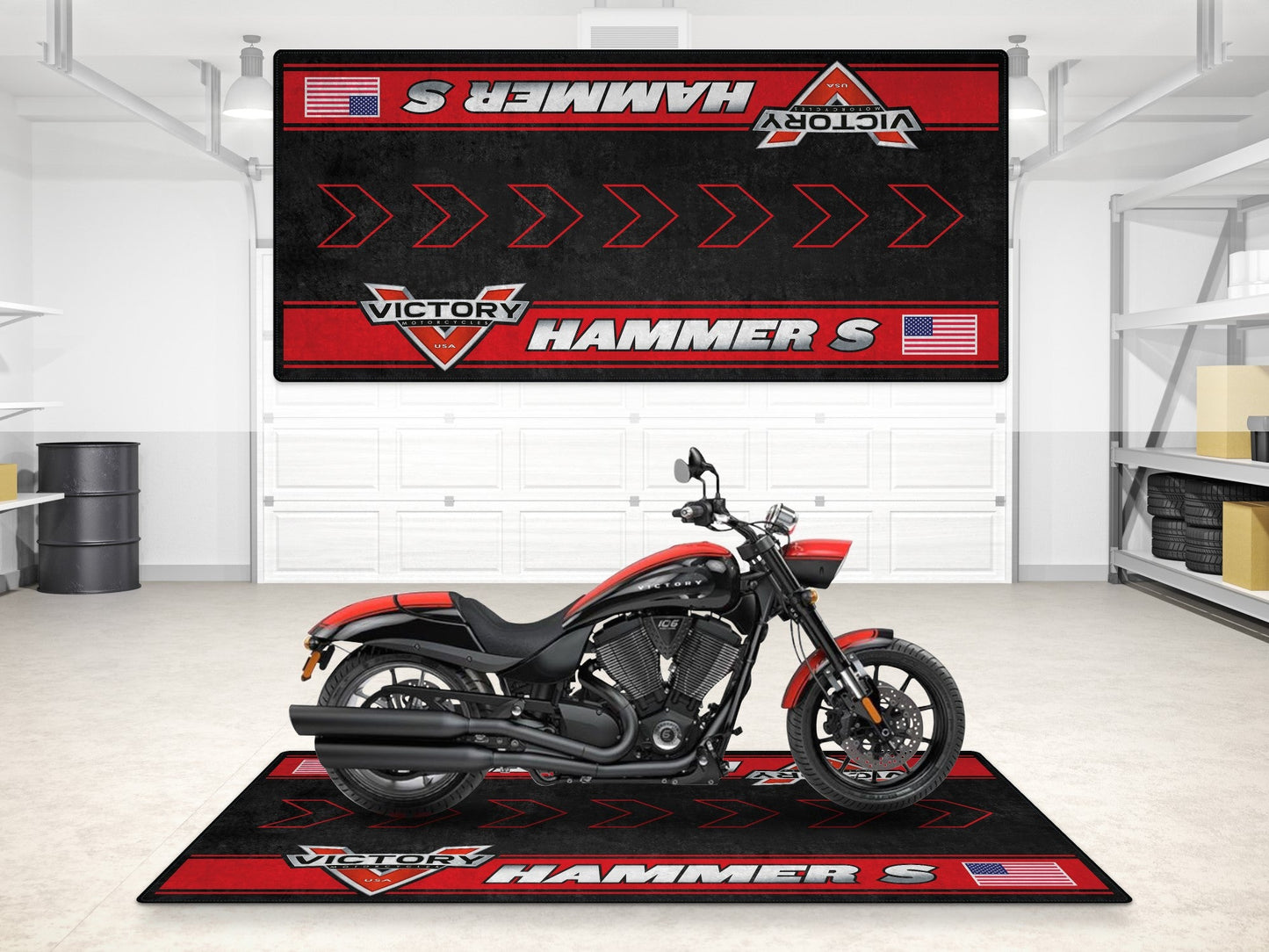 MPM Motorcycle Mat for Victory Hammer S - MM7311 - Howling Moto