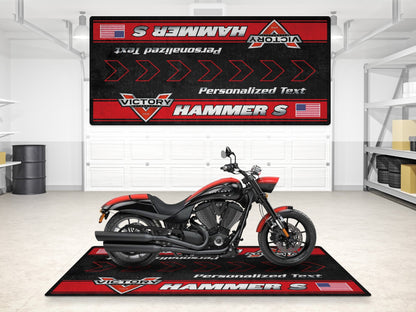 Designed Pit Mat for Victory Hummer S Motorcycle - MM7311 - Howling Moto