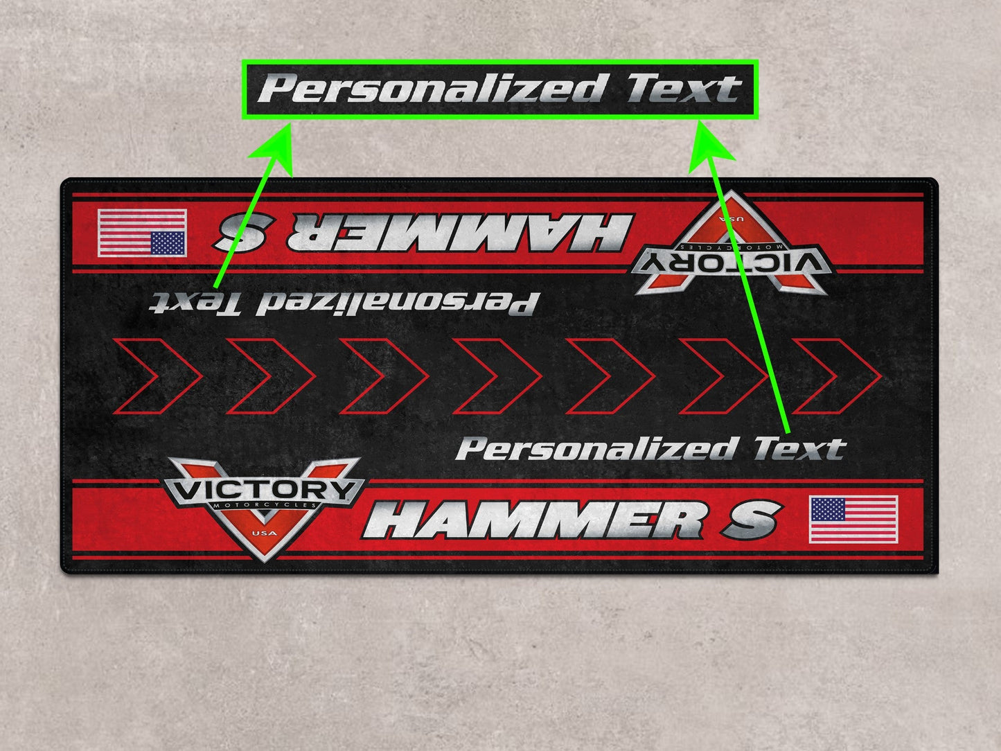 Designed Pit Mat for Victory Hummer S Motorcycle - MM7311 - Howling Moto
