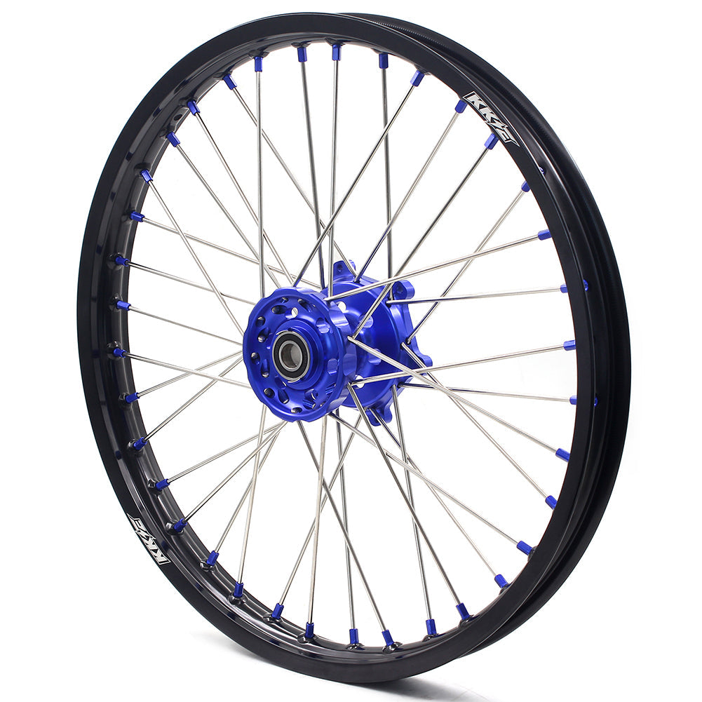 KKE 21 18 Rims for Yamaha WR250F 2001-2016 WR450F 2003-2015 Blue Nipple 250mm/245mm - Howling Moto