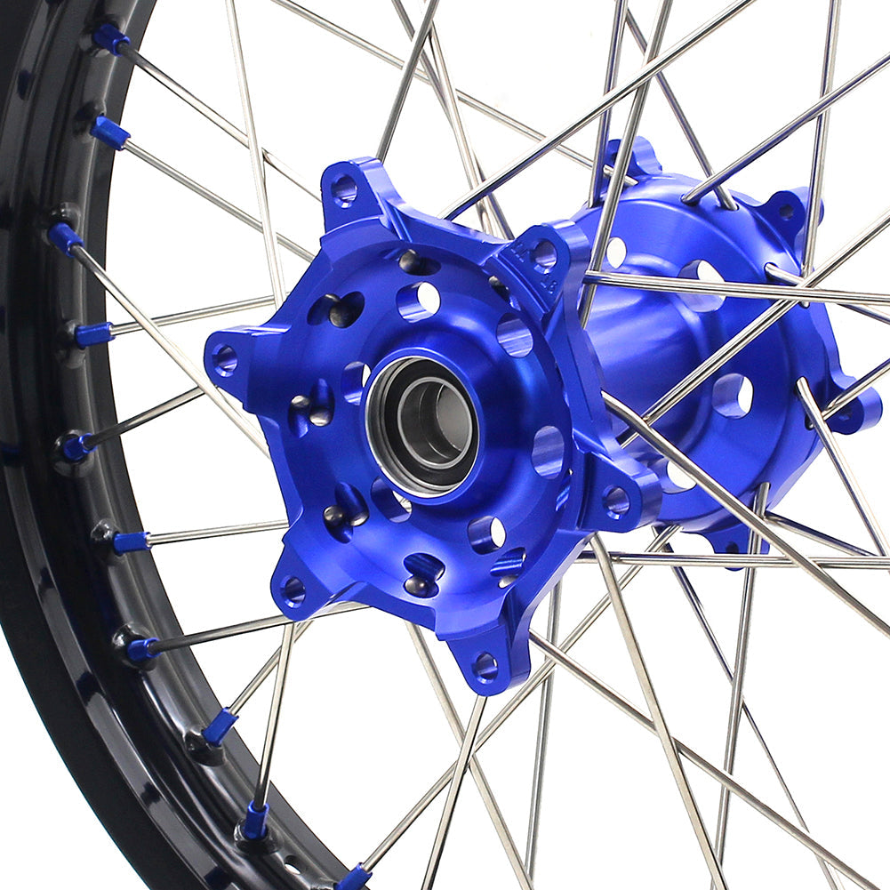 KKE 21 18 Rims for Yamaha WR250F 2001-2016 WR450F 2003-2015 Blue Nipple 250mm/245mm - Howling Moto