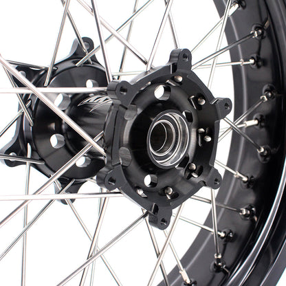 KKE 3.5 & 5.0 17 Inch Wheels for Yamaha WR250F 2001 WR450F 2003-2018 Black - Howling Moto