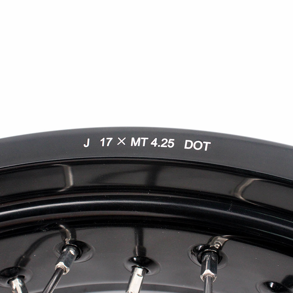 KKE 3.5 & 5.0 17 Inch Wheels for Yamaha WR250F 2001 WR450F 2003-2018 Black - Howling Moto