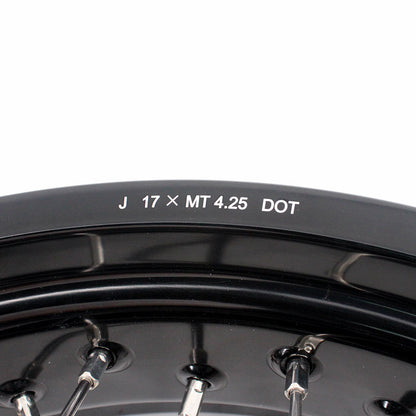 KKE 3.5 & 5.0 17 Inch Wheels for Yamaha WR250F 2001 WR450F 2003-2018 Black - Howling Moto