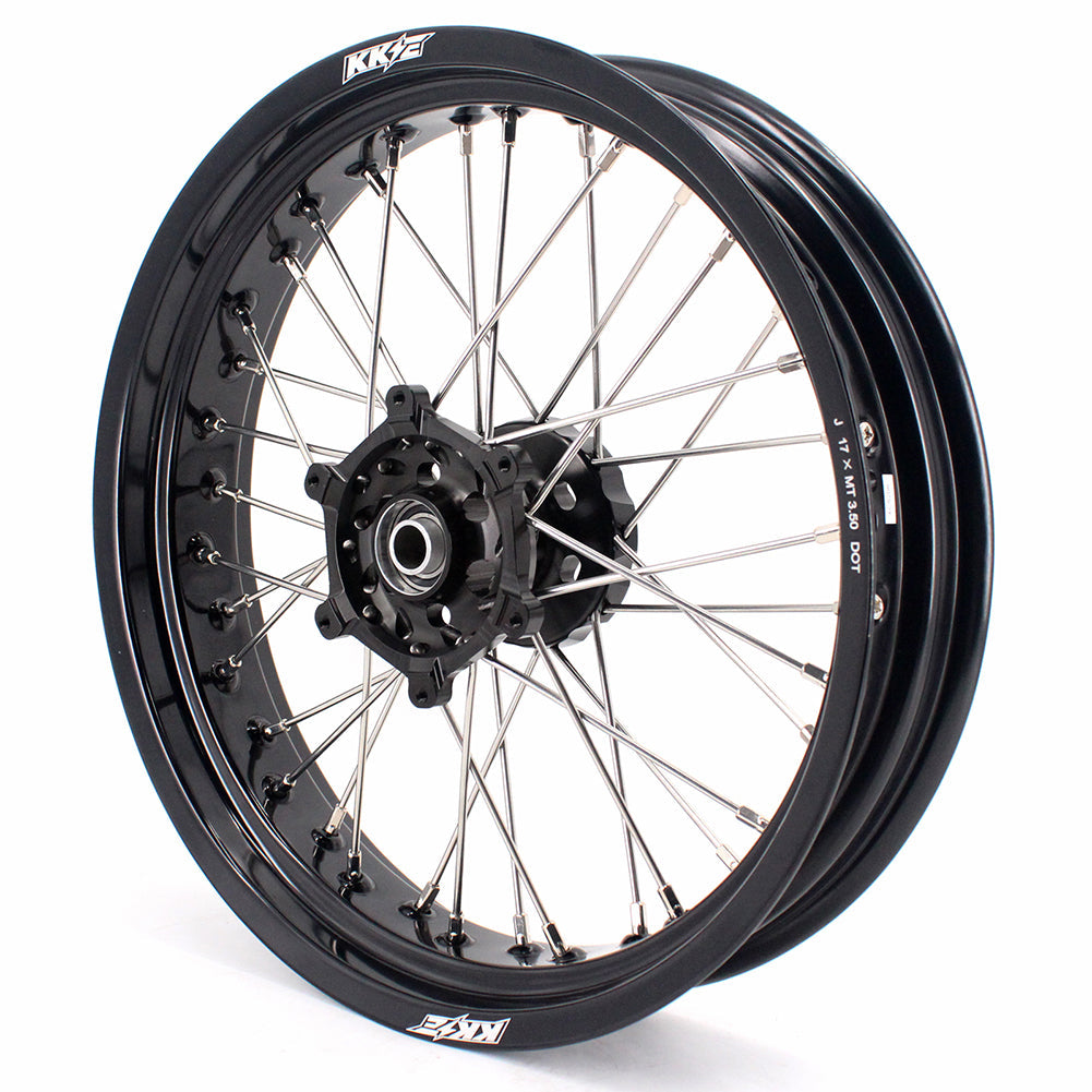 KKE 3.5 & 5.0 17 Inch Wheels for Yamaha WR250F 2001 WR450F 2003-2018 Black - Howling Moto
